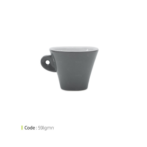 تصویر از فنجان کاپوچینو فانل طوسی وایت پلیت کد 59lgms یک عددی